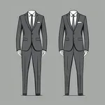 tailored charcoal grey suit image